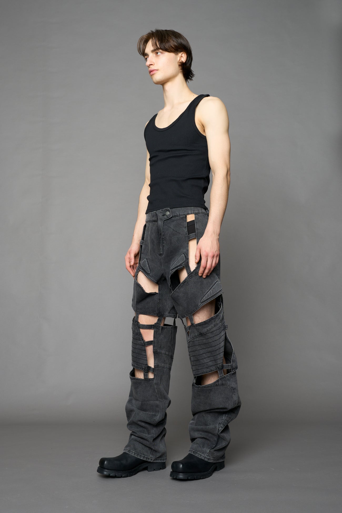 Moto Denim Floating Pants — view 7