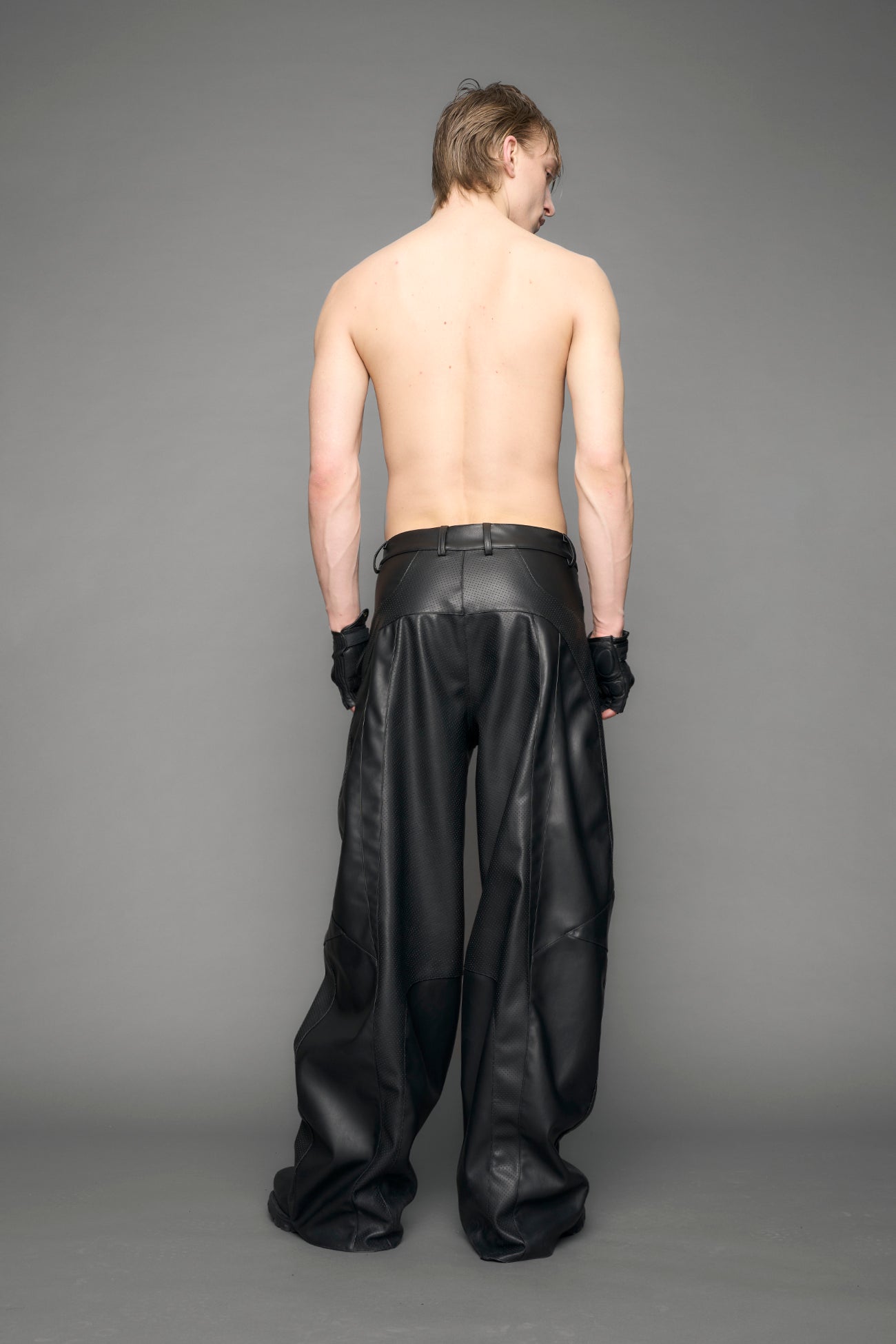 Moto Leather Baggy Pants — view 7