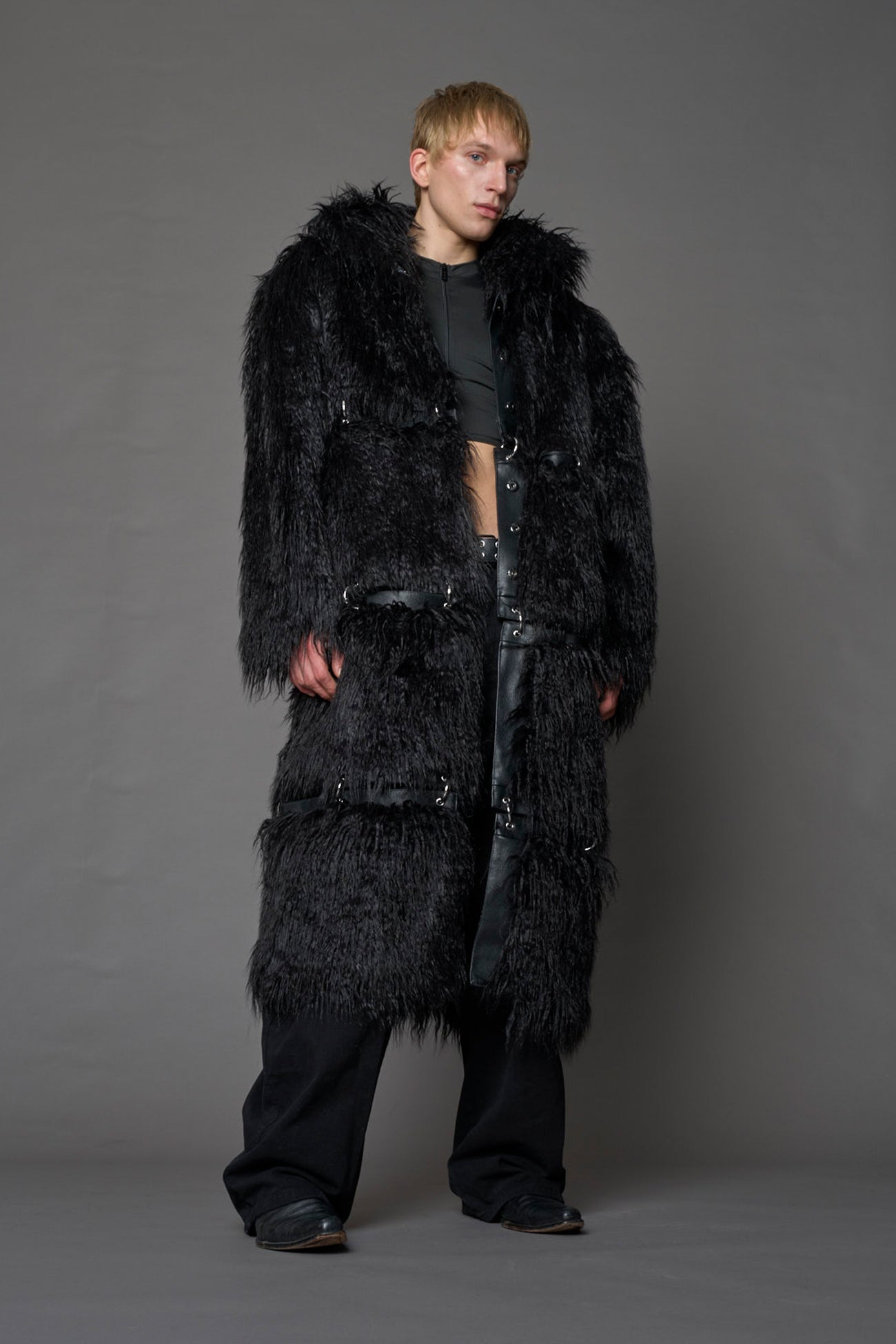 Vip Detachable Faux Fur Coat Black — view 5