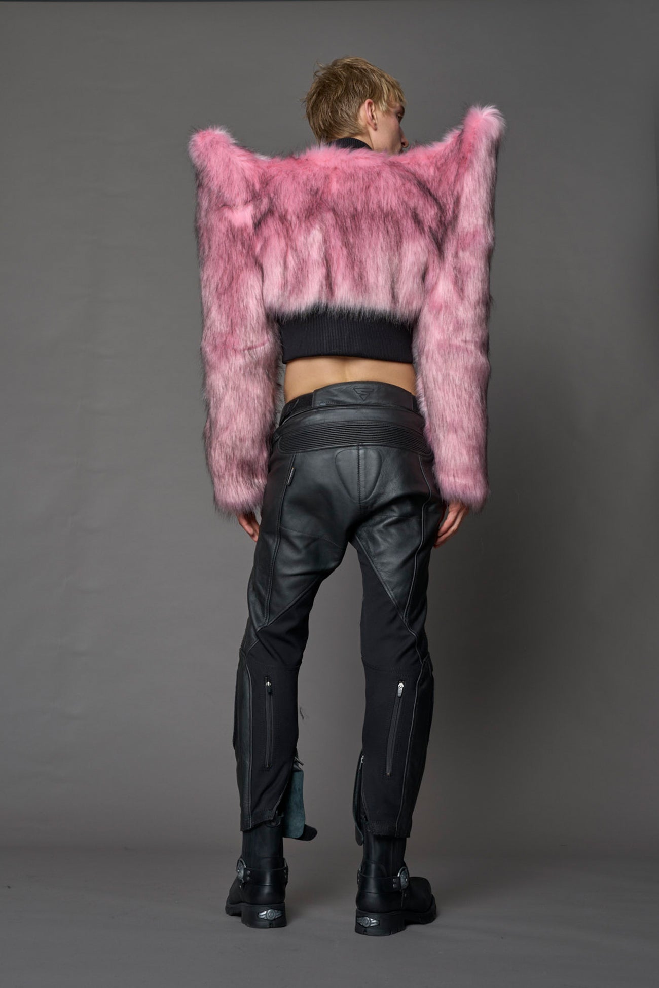 Doomsday Crop Faux Fur Jacket — view 14