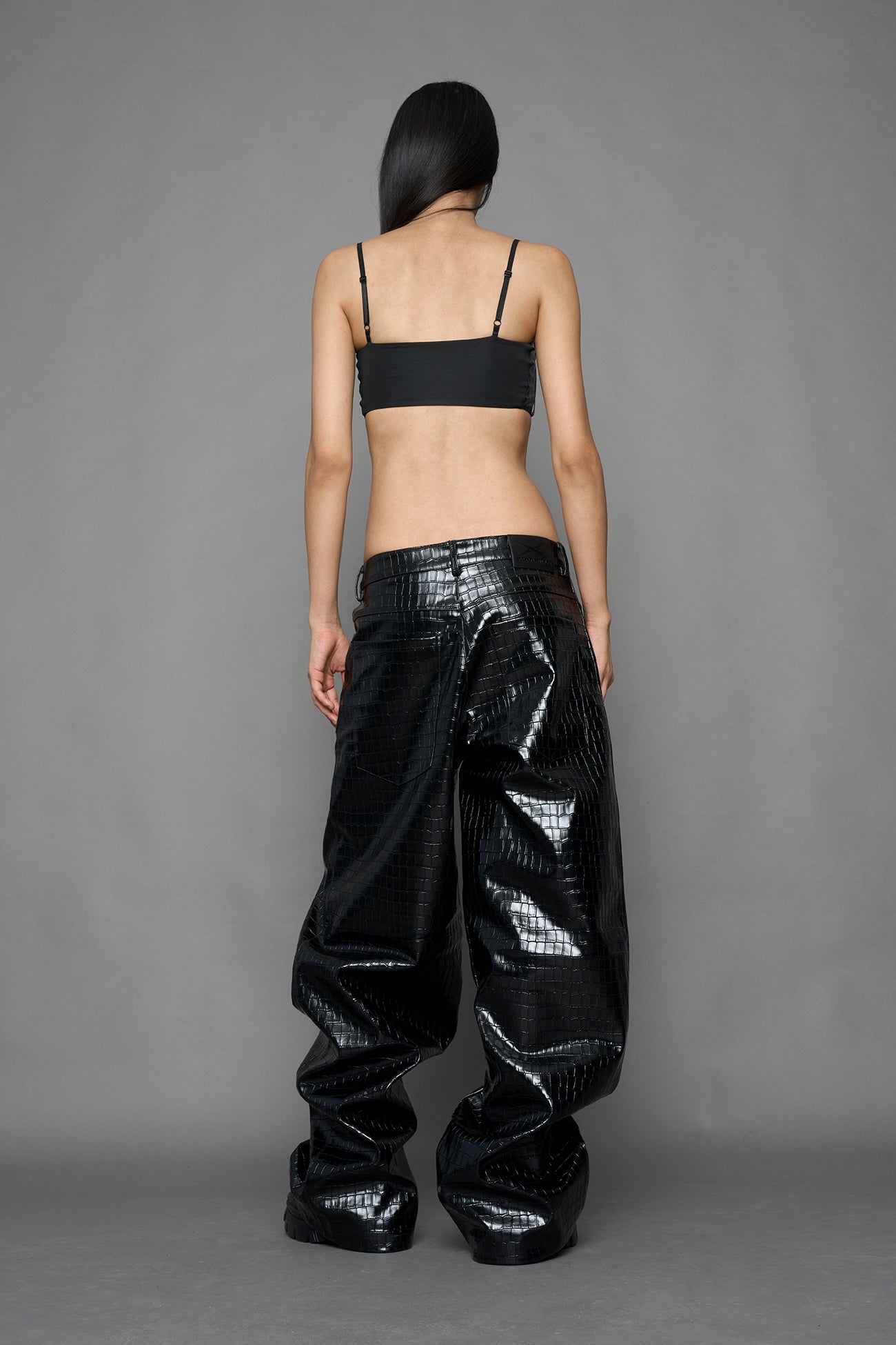 Leather Baggy Suiting Pants — view 14