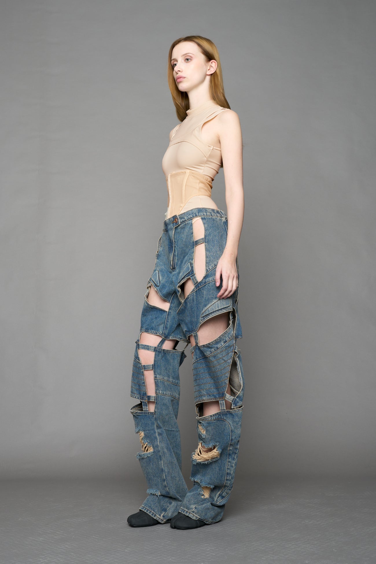Moto Denim Floating Pants — view 3