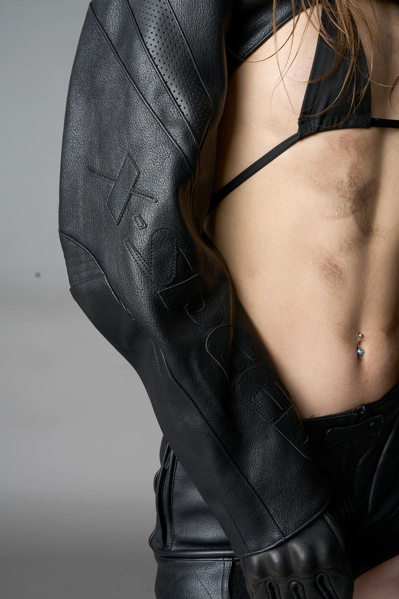 XTC Leather Choker Jacket — view 10
