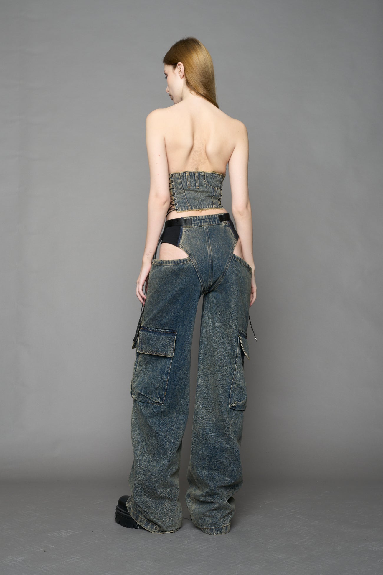 Denim Cone Corset — view 11
