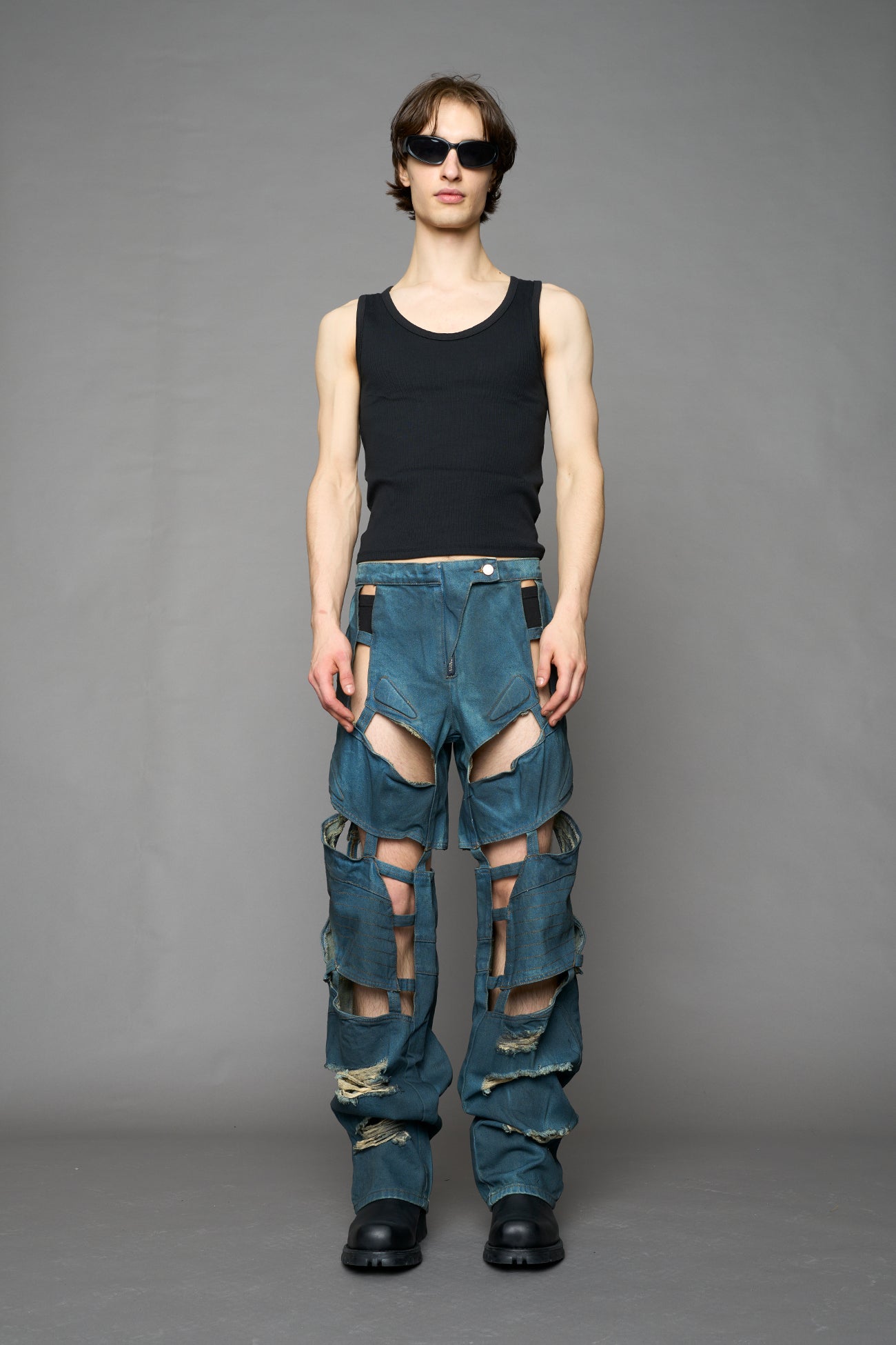 Moto Denim Floating Pants — view 5