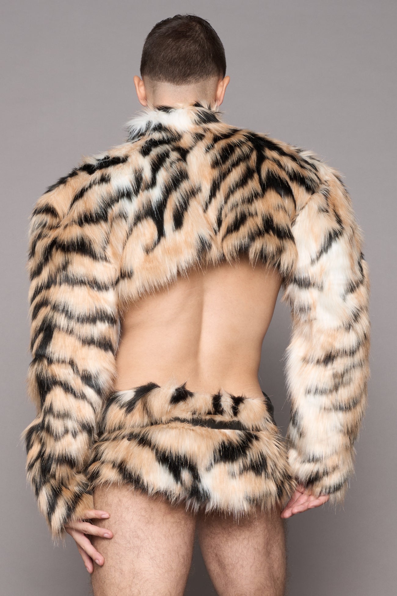 Diva Faux Fur Bolero Tiger — view 9