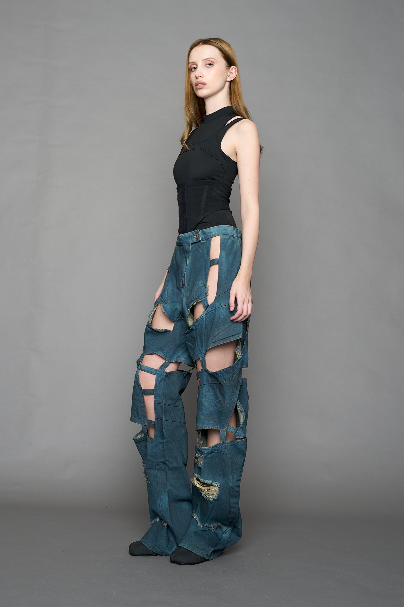 Moto Denim Floating Pants — view 27