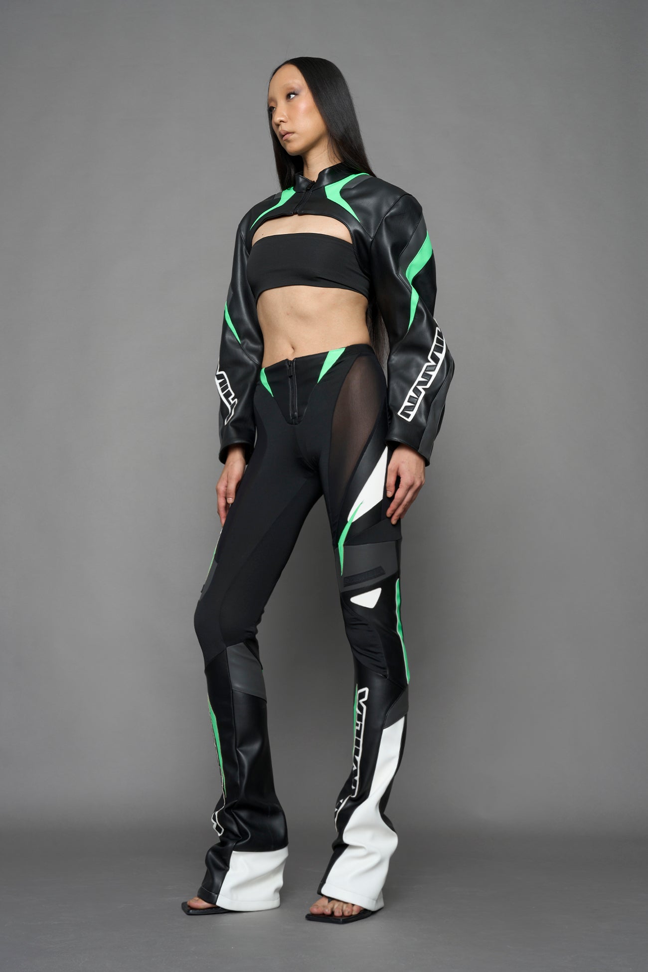 XTC Leather Choker Jacket — view 3