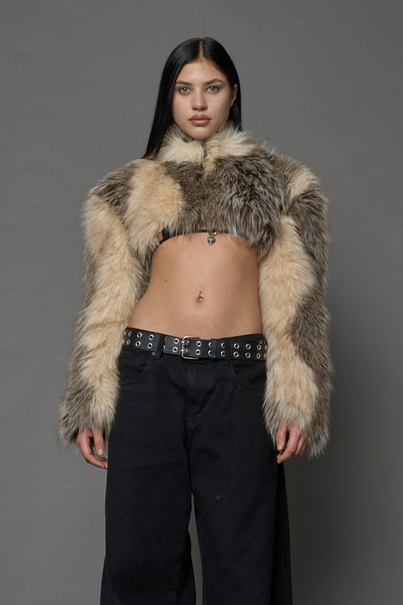 Diva Faux Fur Bolero Dune — view 2
