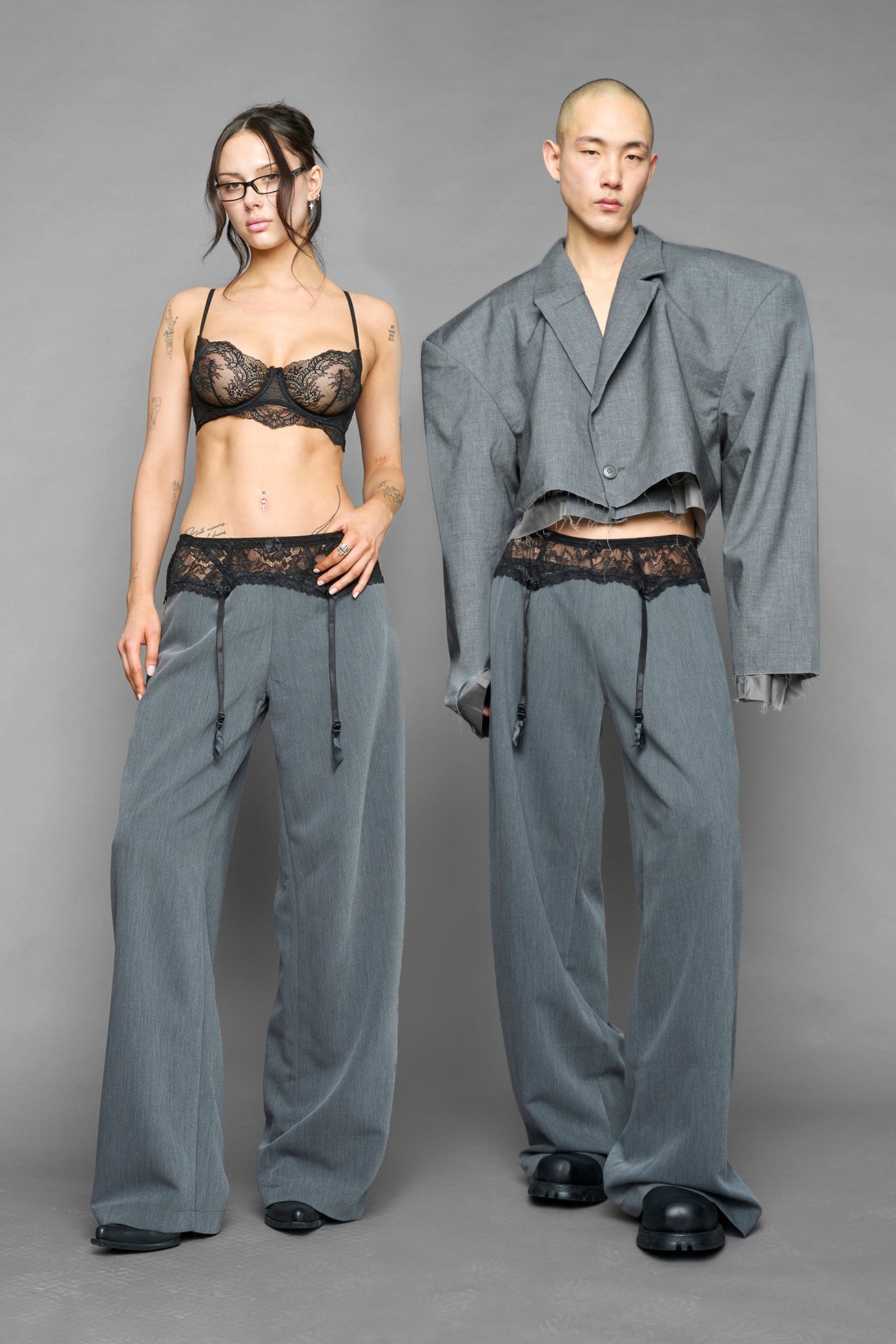 garter office pants — view 1