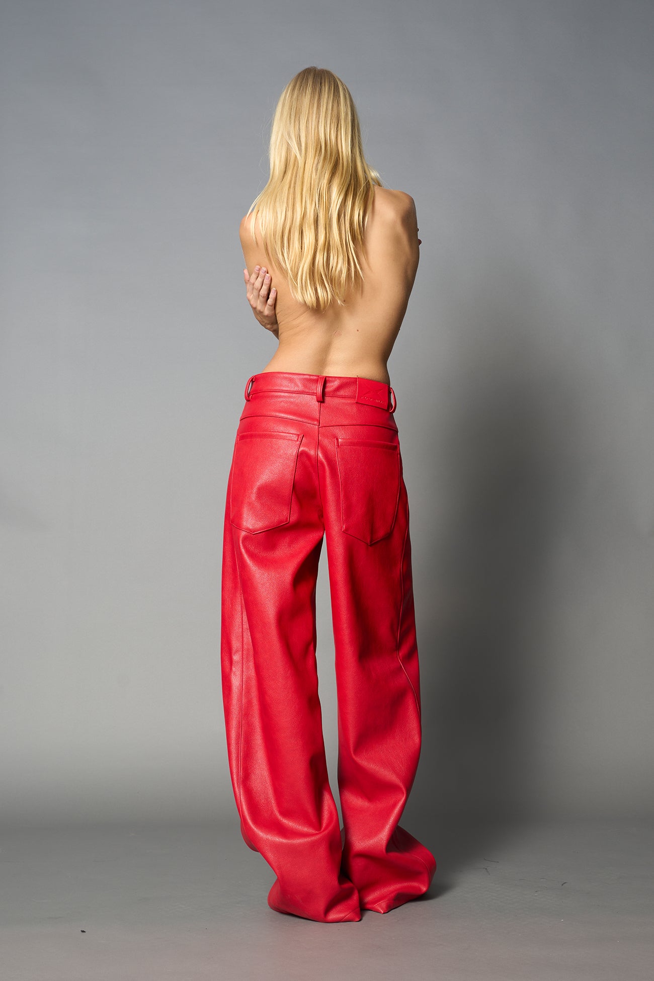 Leather Baggy Suiting Pants — view 18