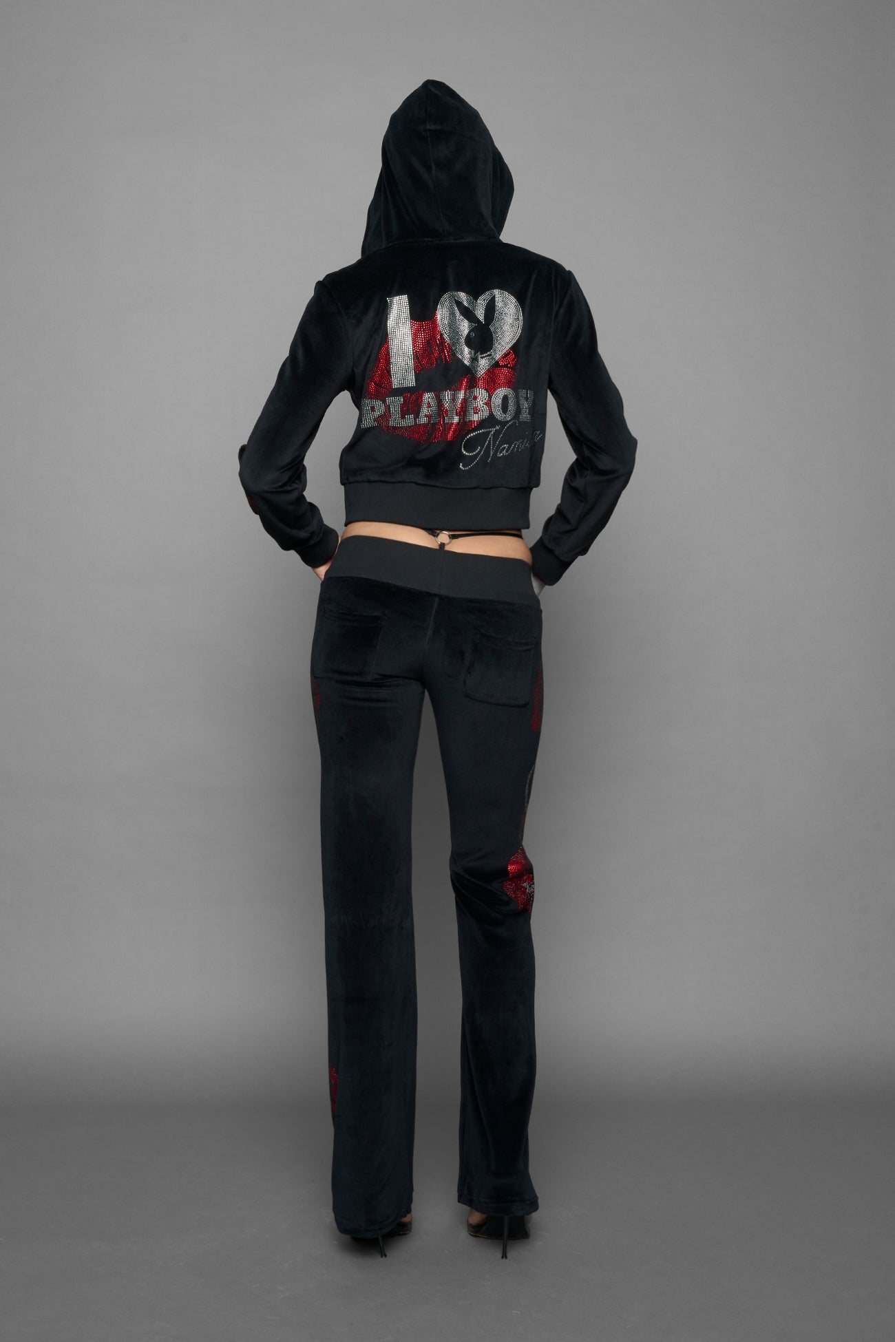 Playboy Love Velour Zip Up Jacket — view 7