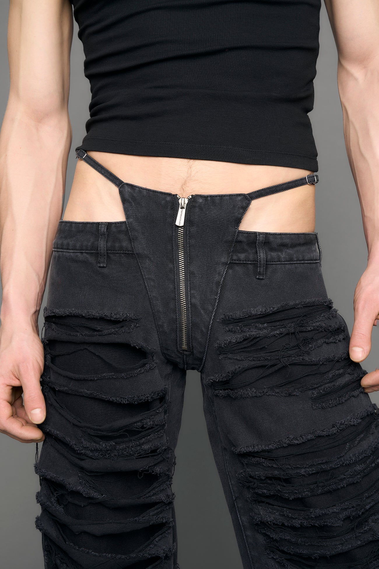 Denim Thong Pants — view 10
