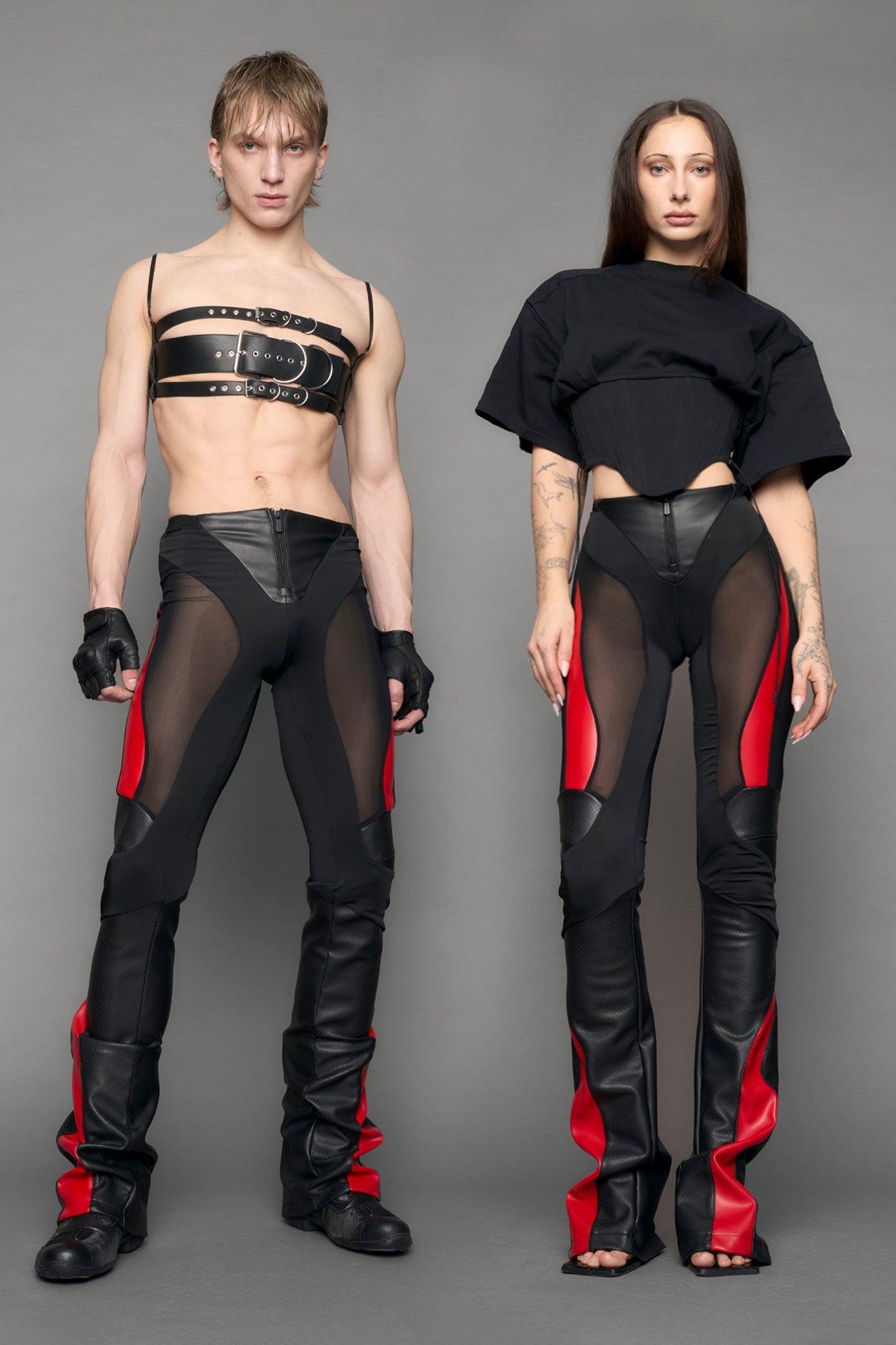 Moto Perforated Mesh Pants — view 1