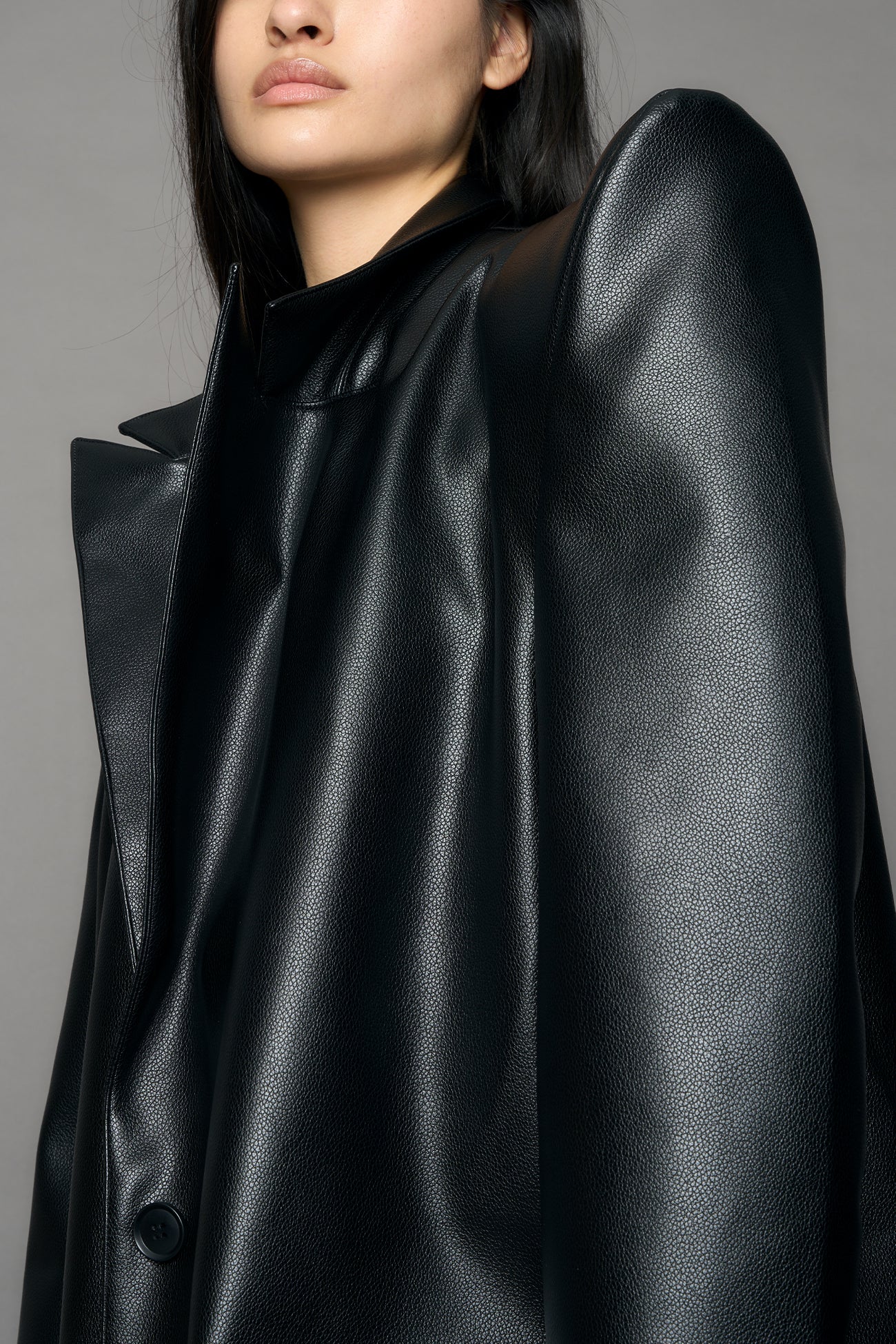 Doomsday Elongated Leather Coat — view 10