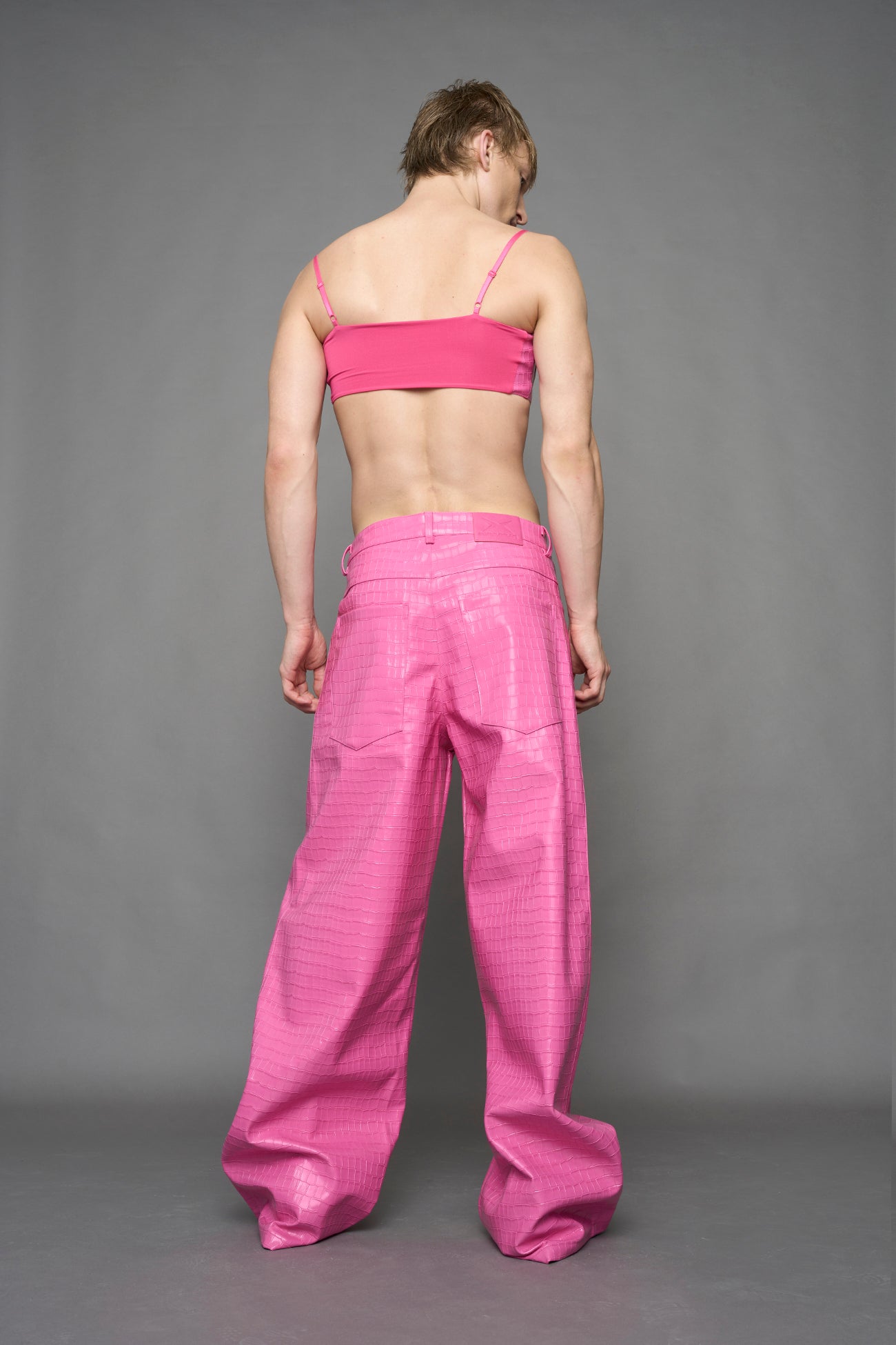 Leather Baggy Suiting Pants — view 7