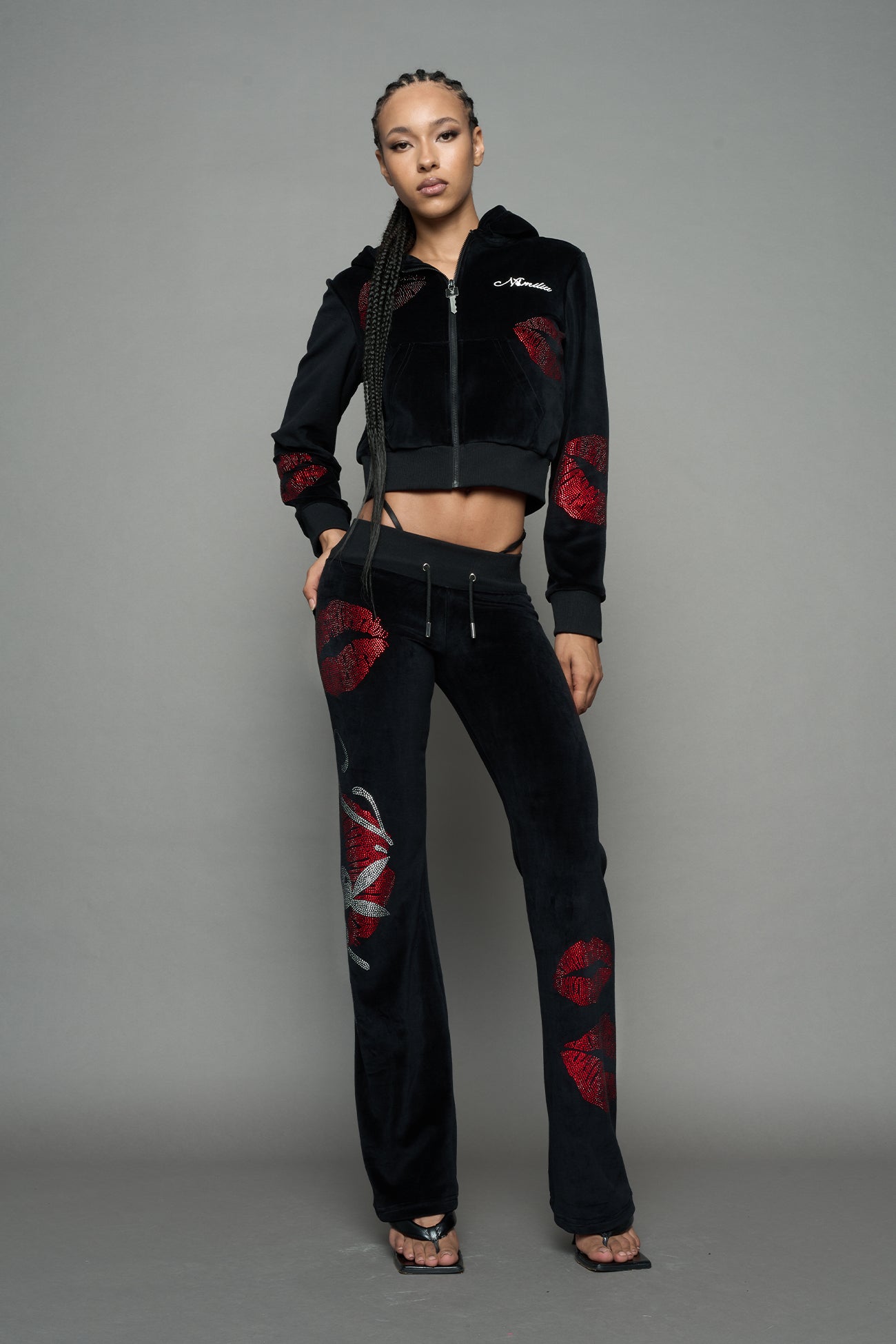 Playboy Love Velour Zip Up Jacket — view 3