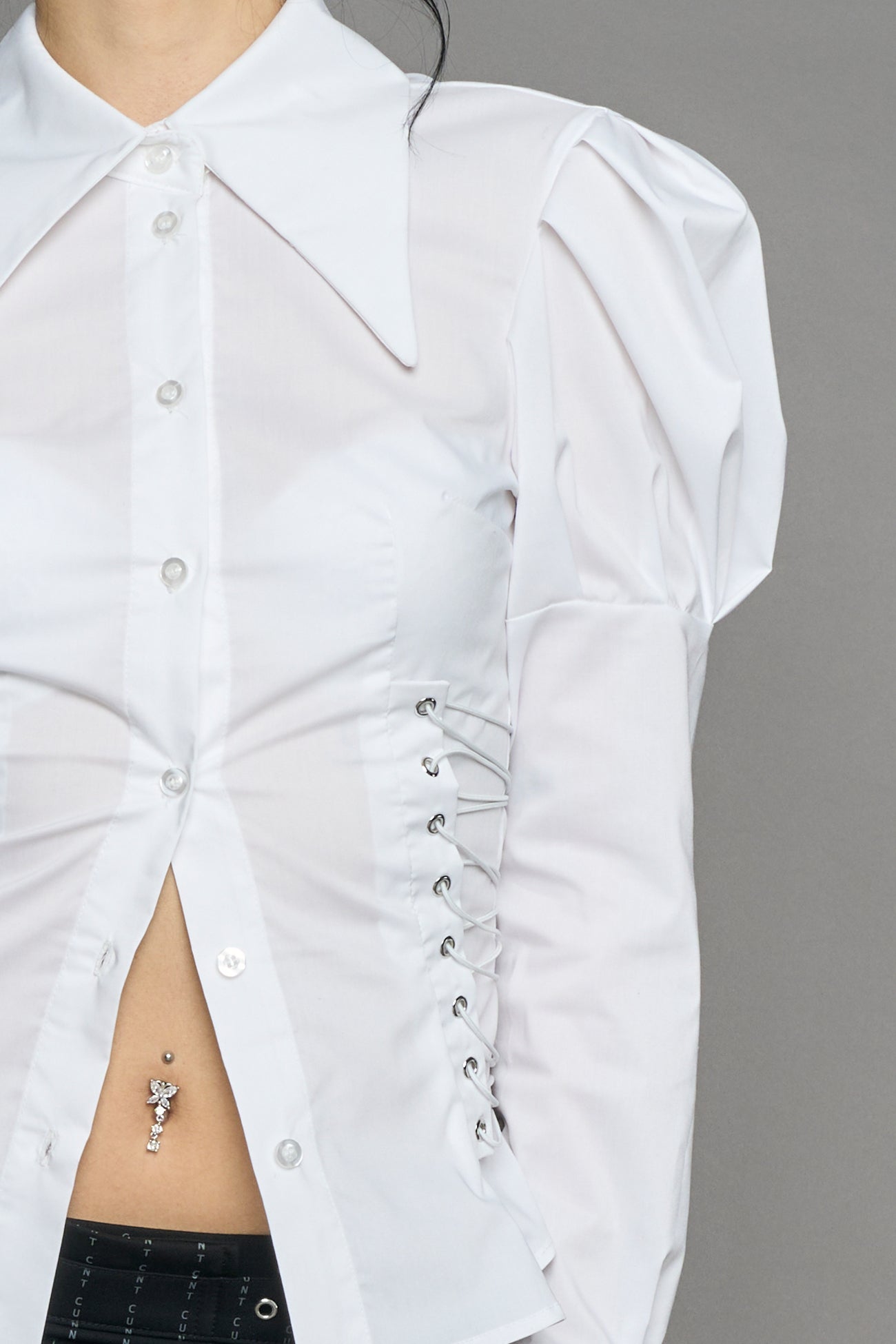 puff sleeve corseted shirt — view 10