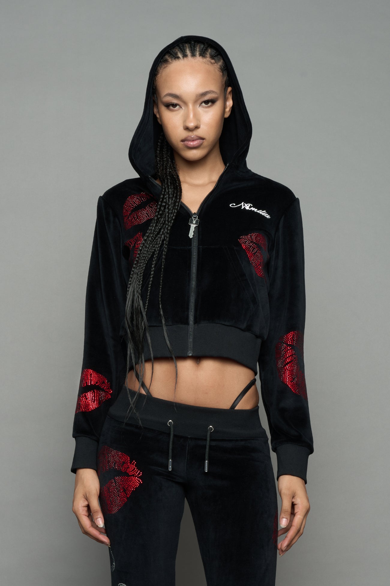 Playboy Love Velour Zip Up Jacket — view 4