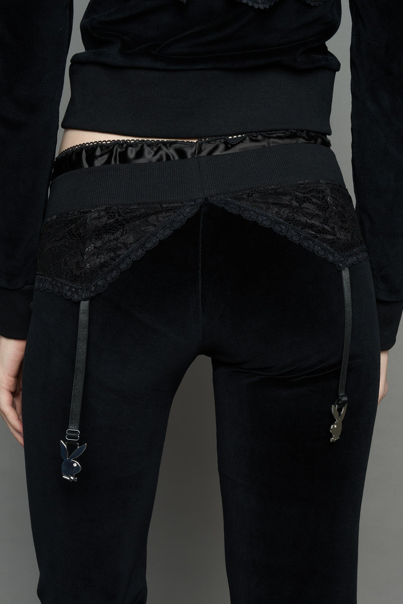 satin waistband back detail