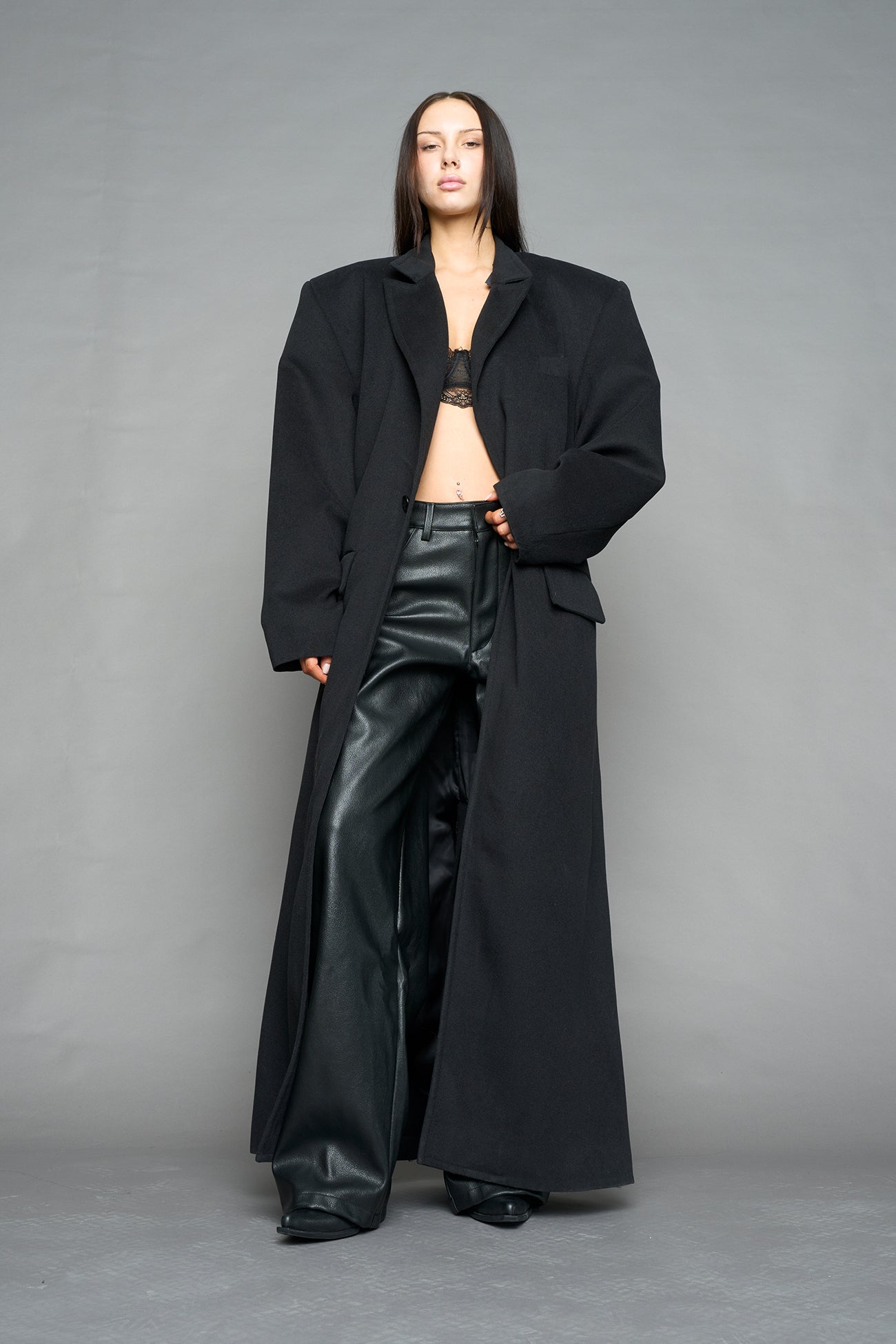 Wool Elongated Blazer Coat — view 2