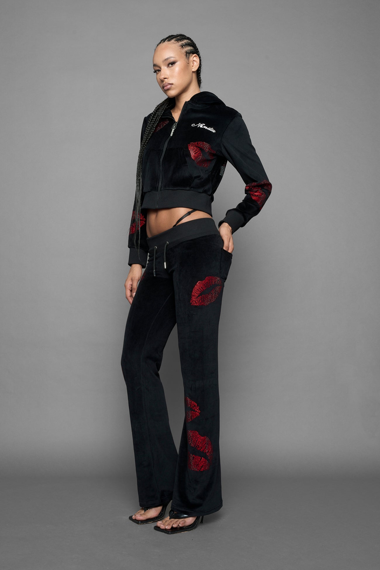 Playboy Love Velour Zip Up Jacket — view 5