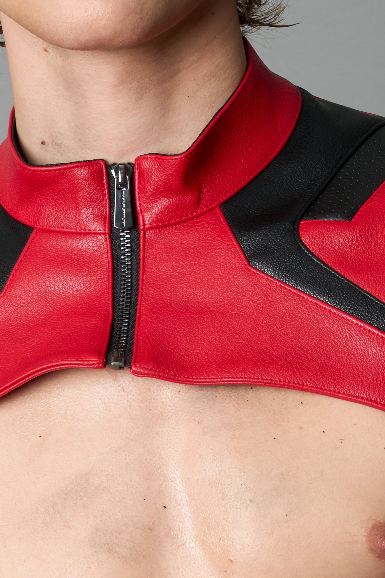 XTC Leather Choker Jacket — view 15