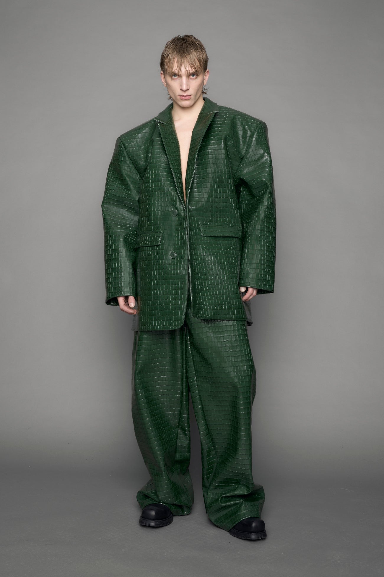 Leather Oversize Blazer — view 6