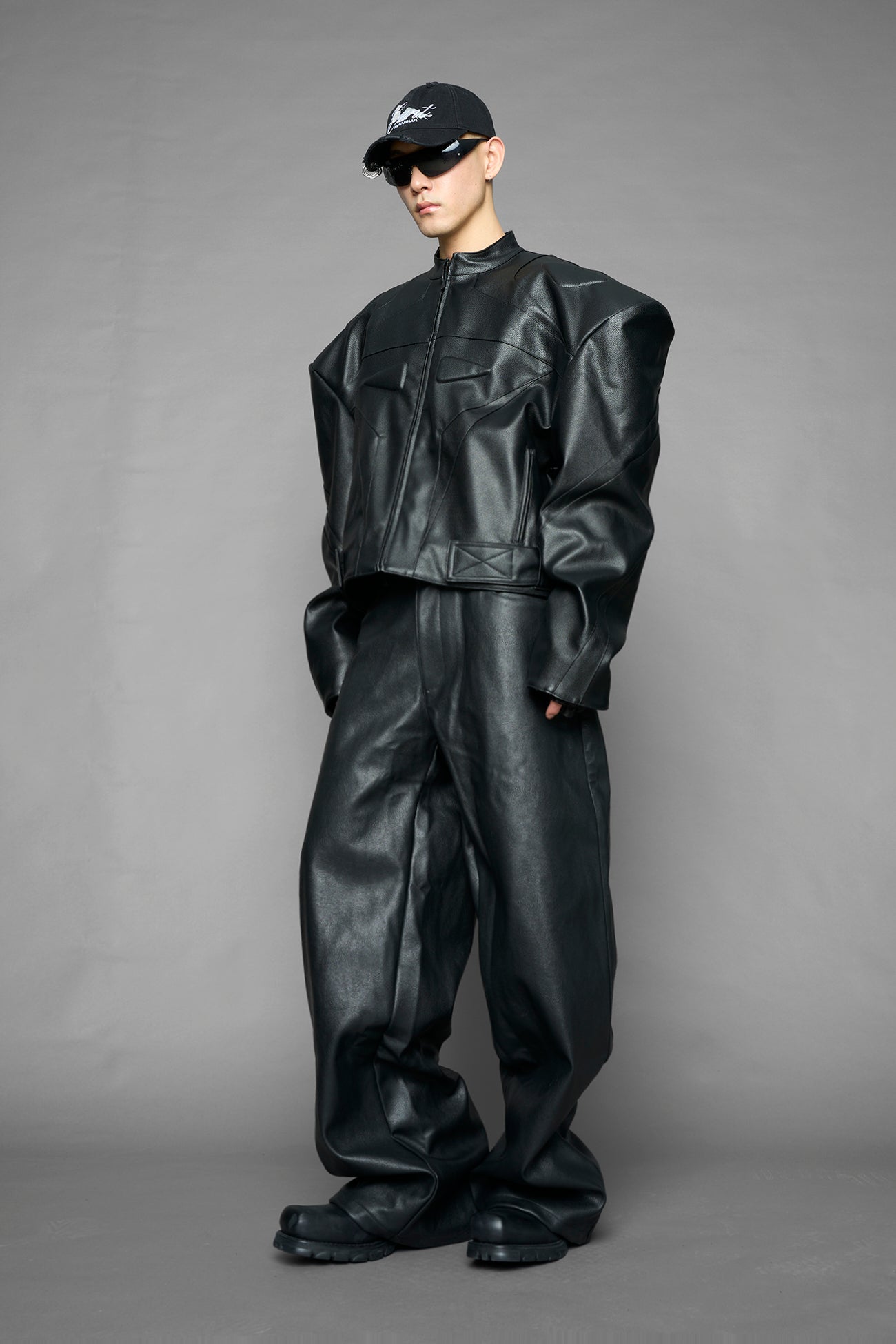 power shoulder moto jacket — view 8