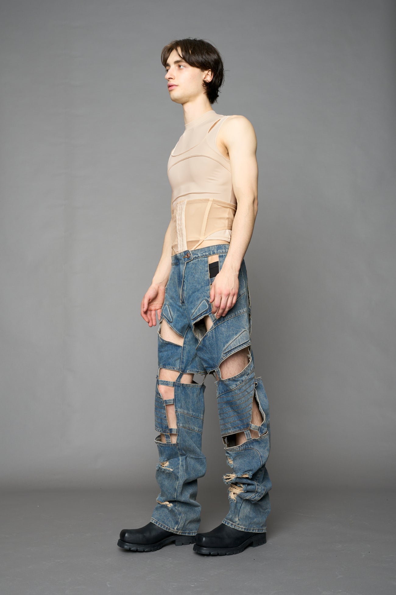 Moto Denim Floating Pants — view 13