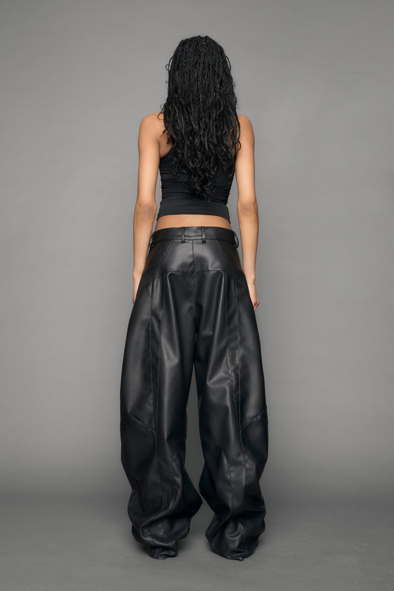 Moto Leather Baggy Pants — view 4