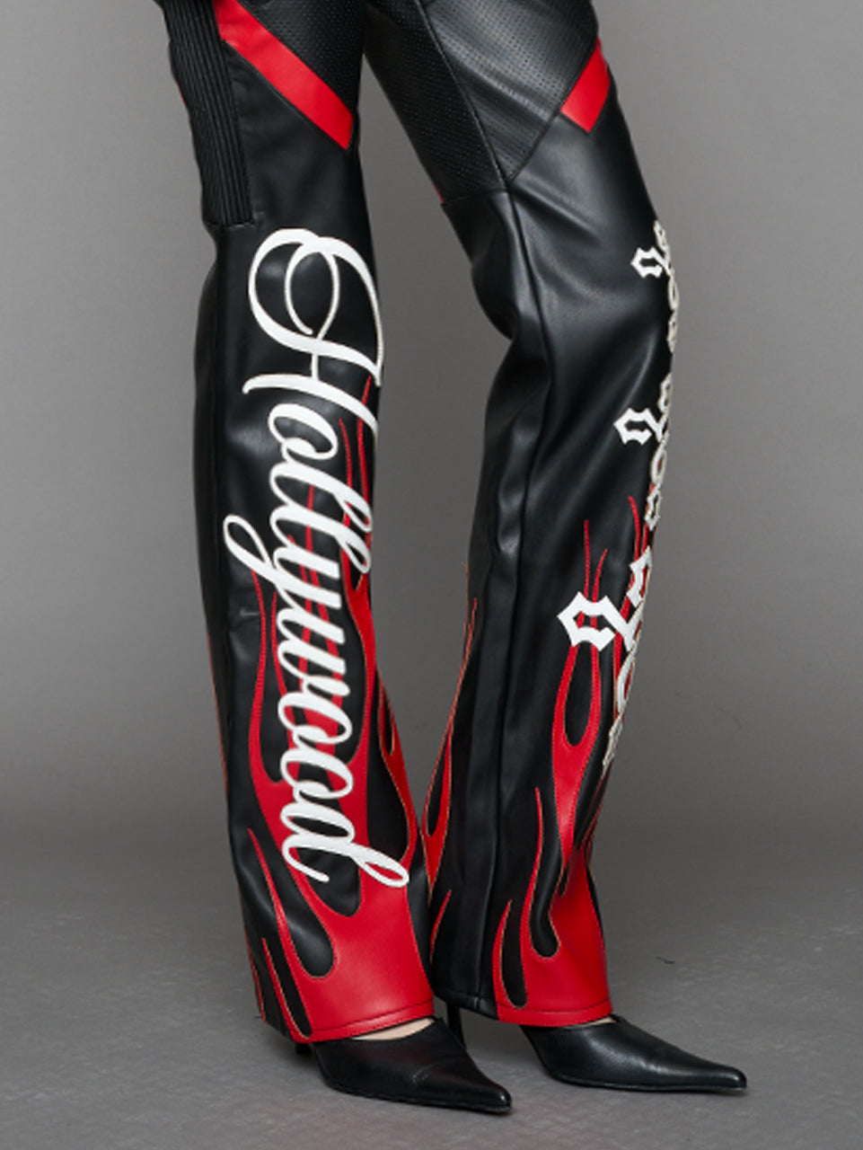 Hollywood Asymmetric Moto Trousers detail