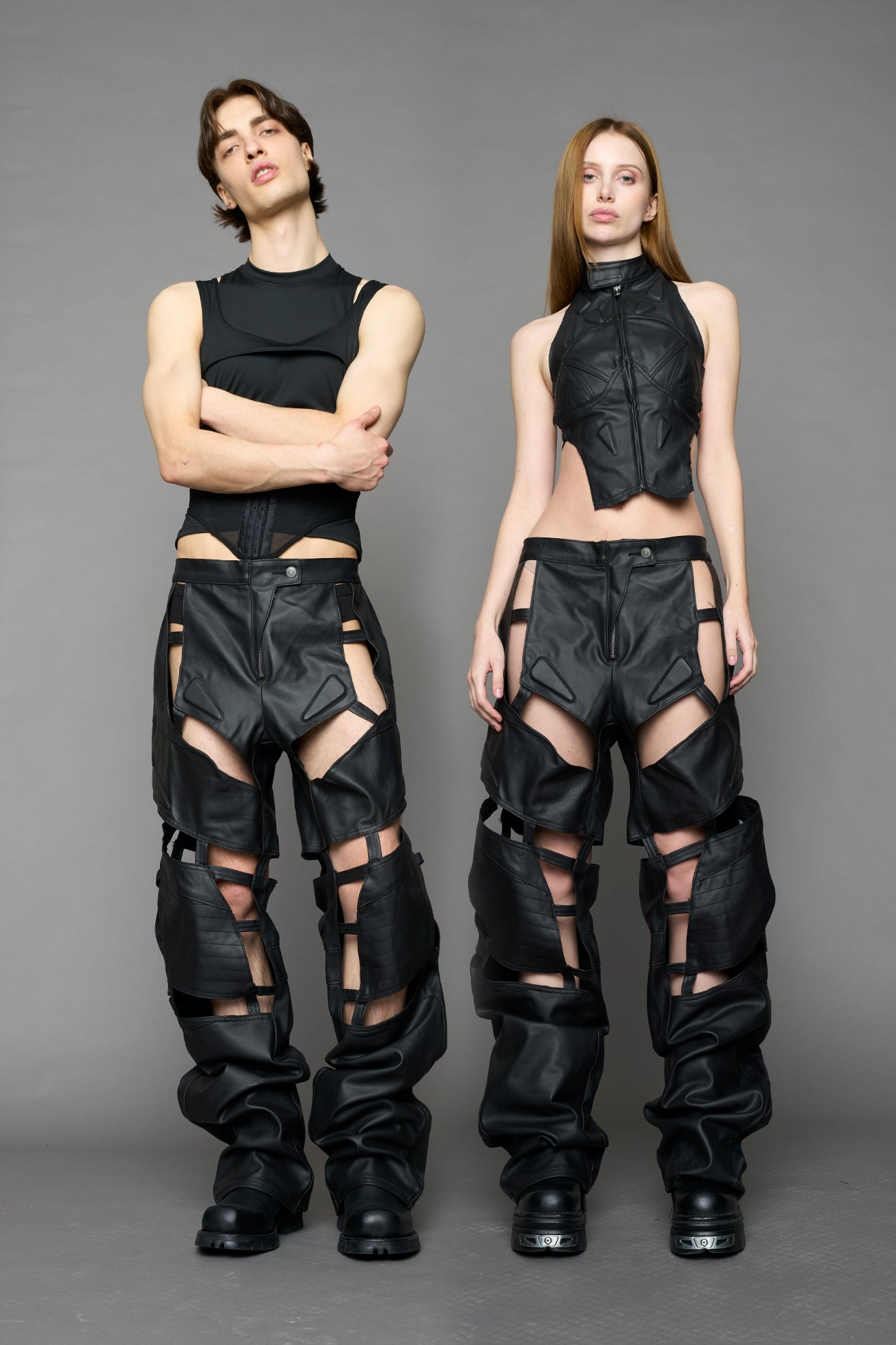 Moto Denim Floating Pants — view 1