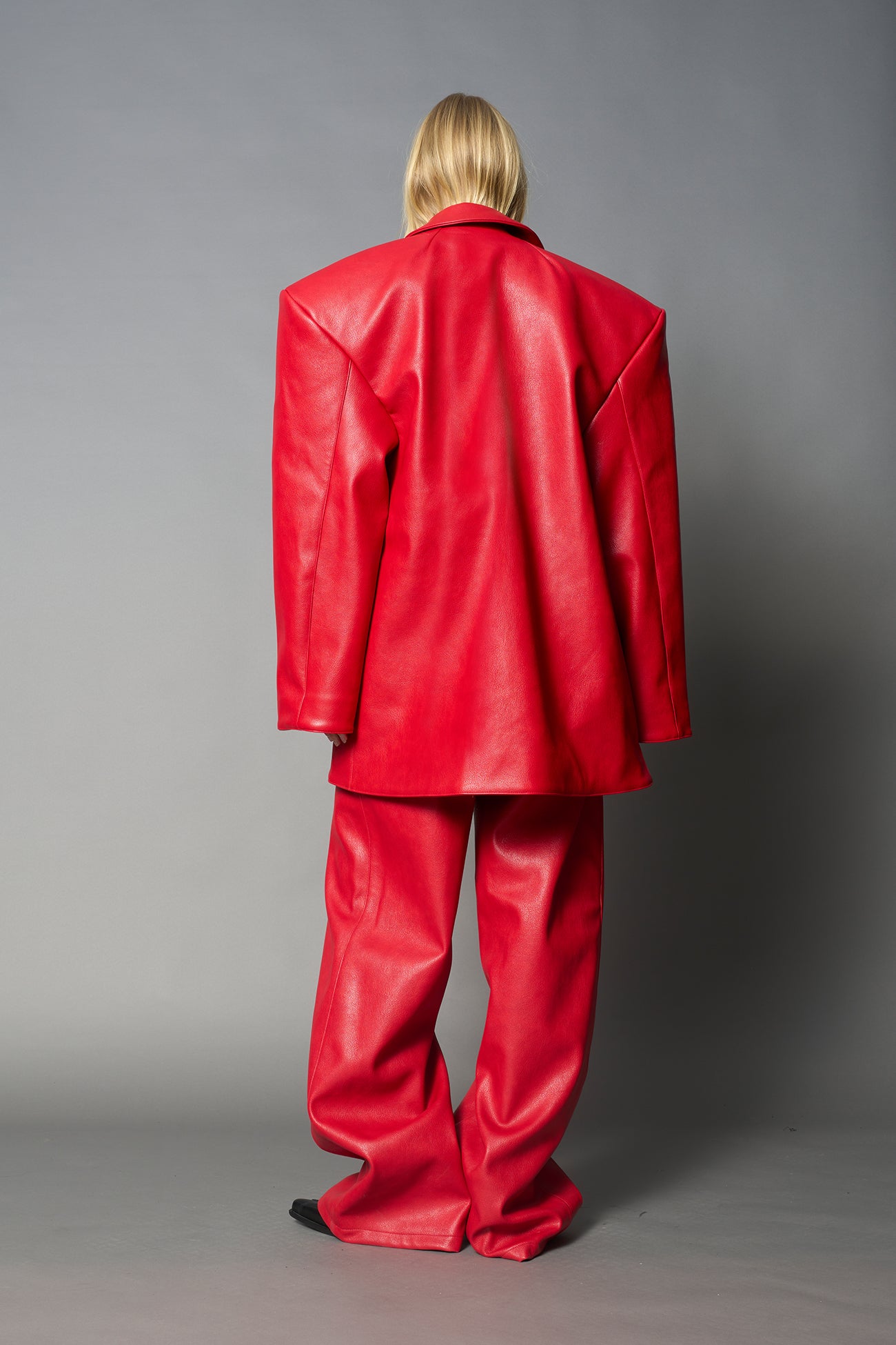 Leather Oversize Blazer — view 3