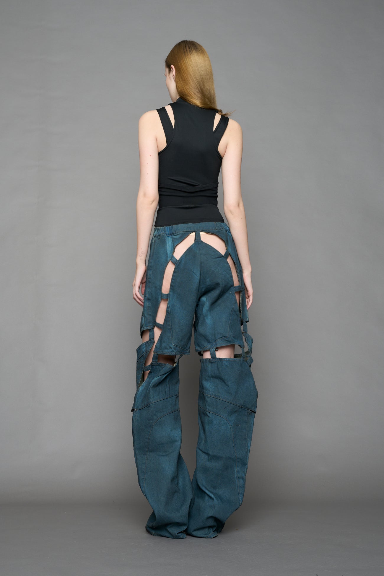 Moto Denim Floating Pants — view 10