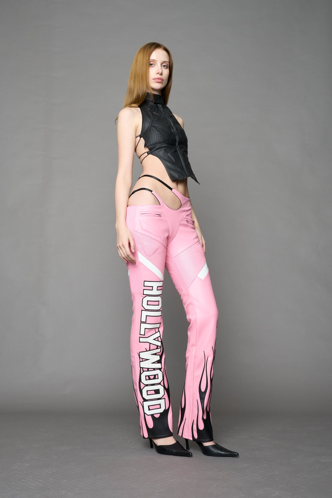 Hollywood Asymmetric Moto Trousers — view 2