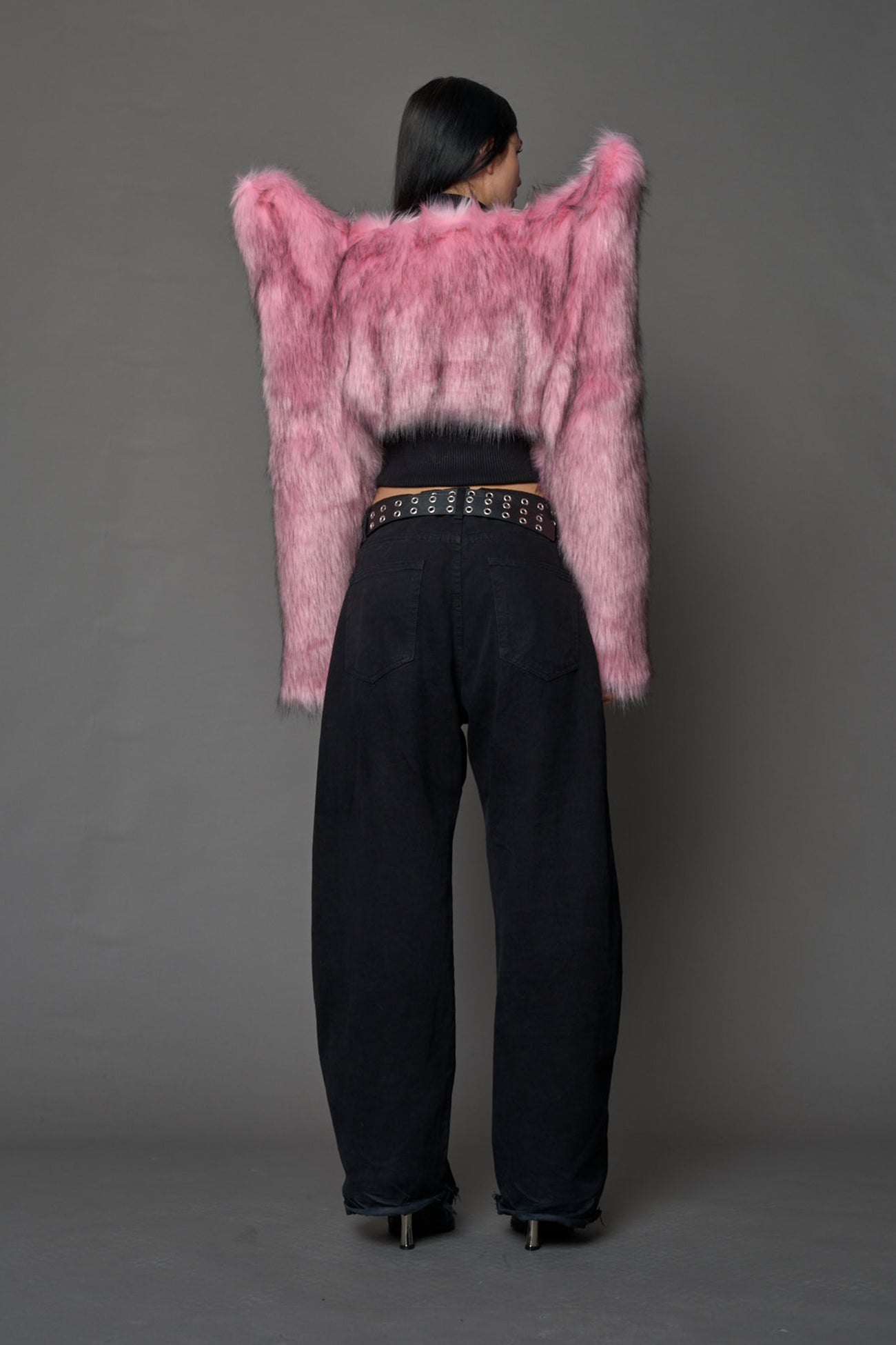 Doomsday Crop Faux Fur Jacket — view 3