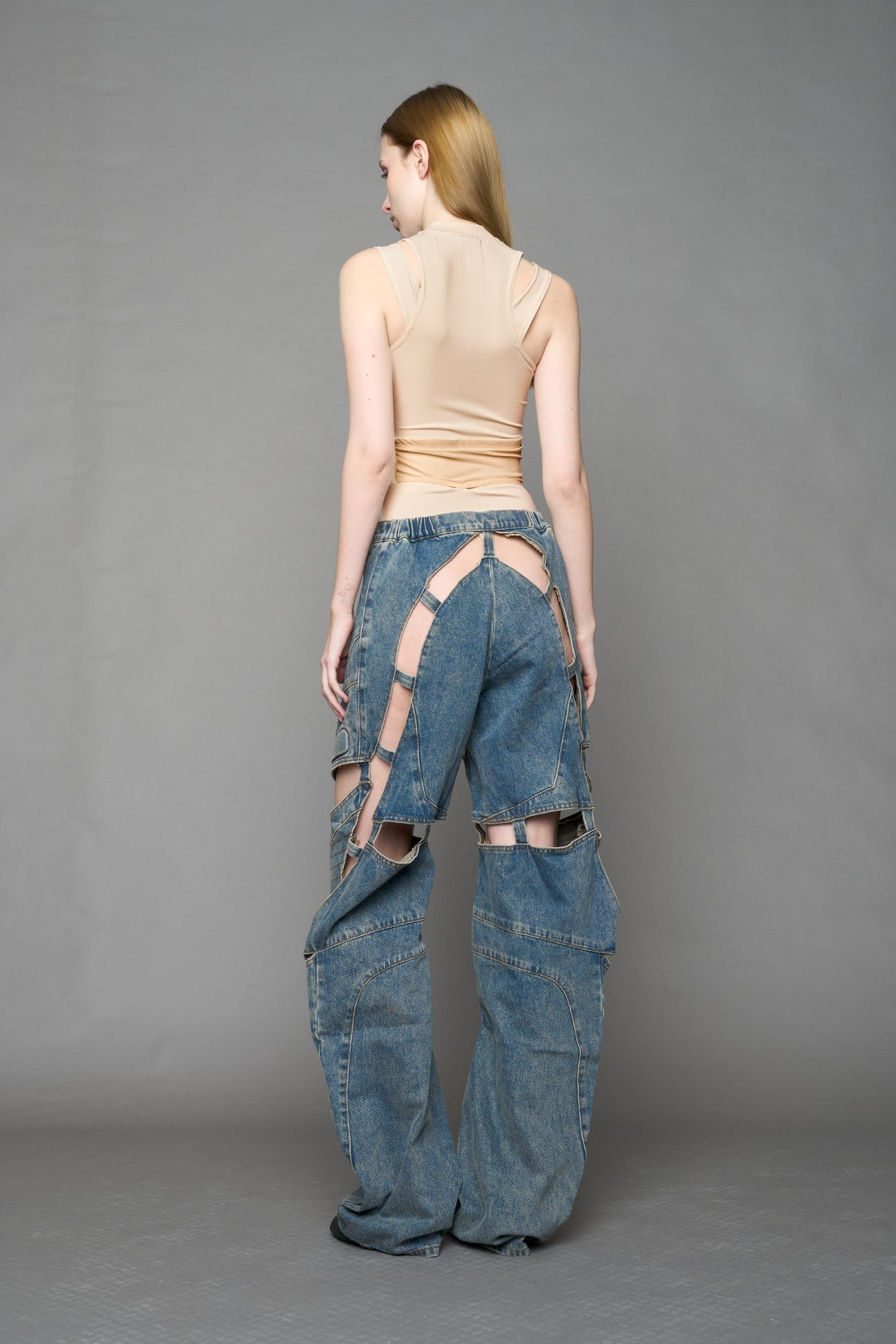 Moto Denim Floating Pants — view 4