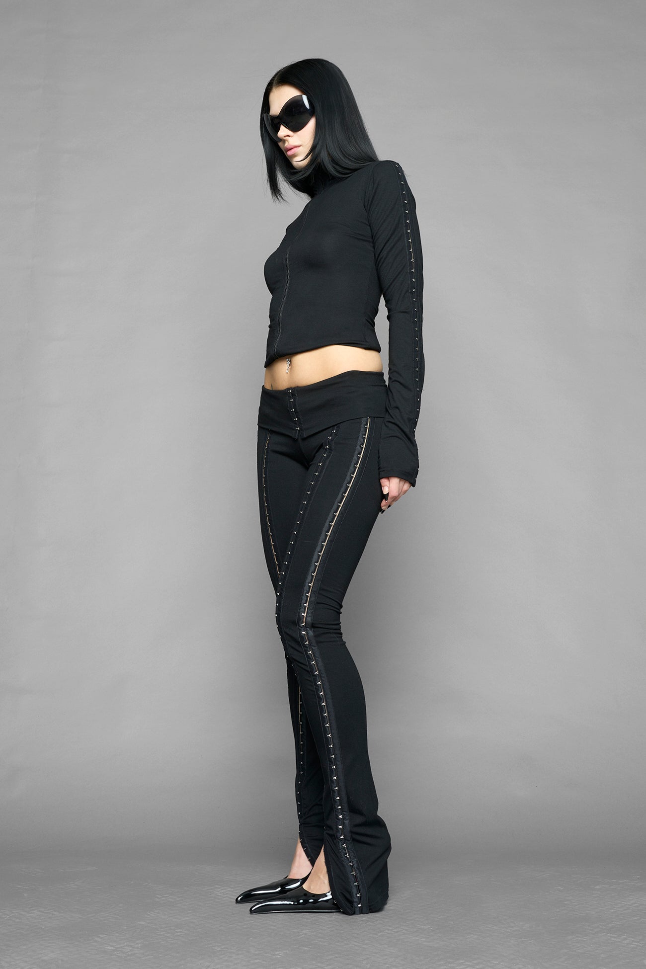 darling hook tape pants — view 1