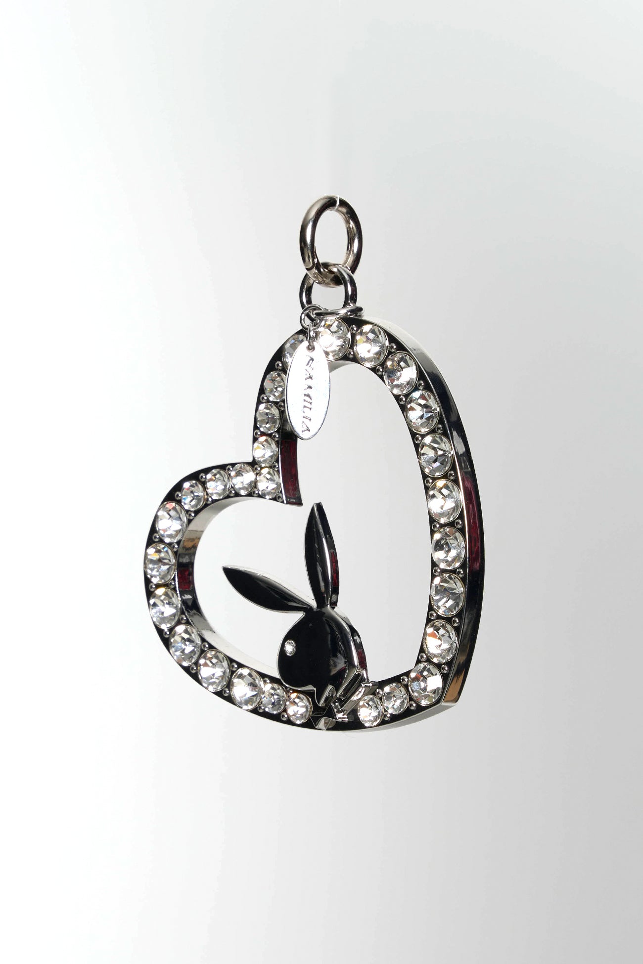 Crystal Bunny Heart Charm — view 3