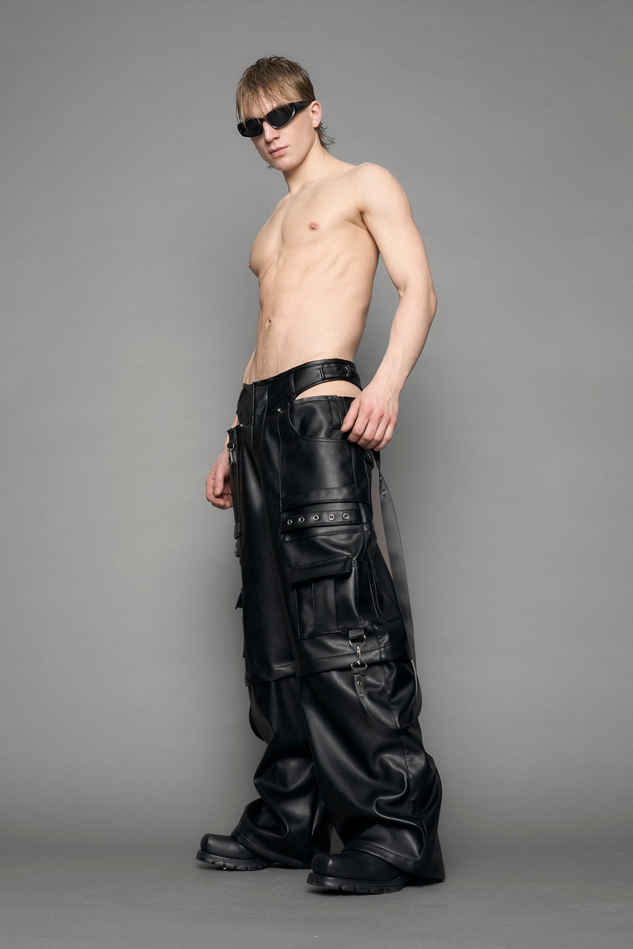 Cargo Leather Panty Trousers — view 7