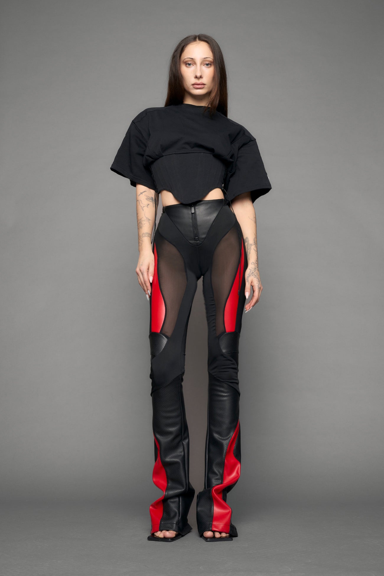 Moto Perforated Mesh Pants — view 2