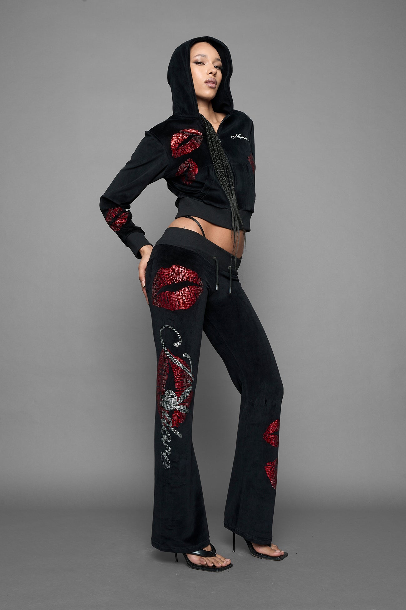 Playboy Love Velour Zip Up Jacket — view 8