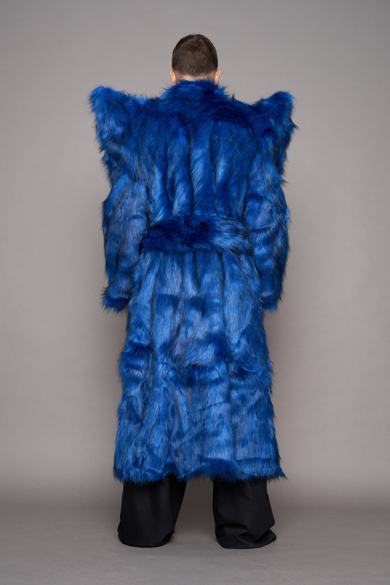 Doomsday Faux Fur Coat Cobalt — view 9