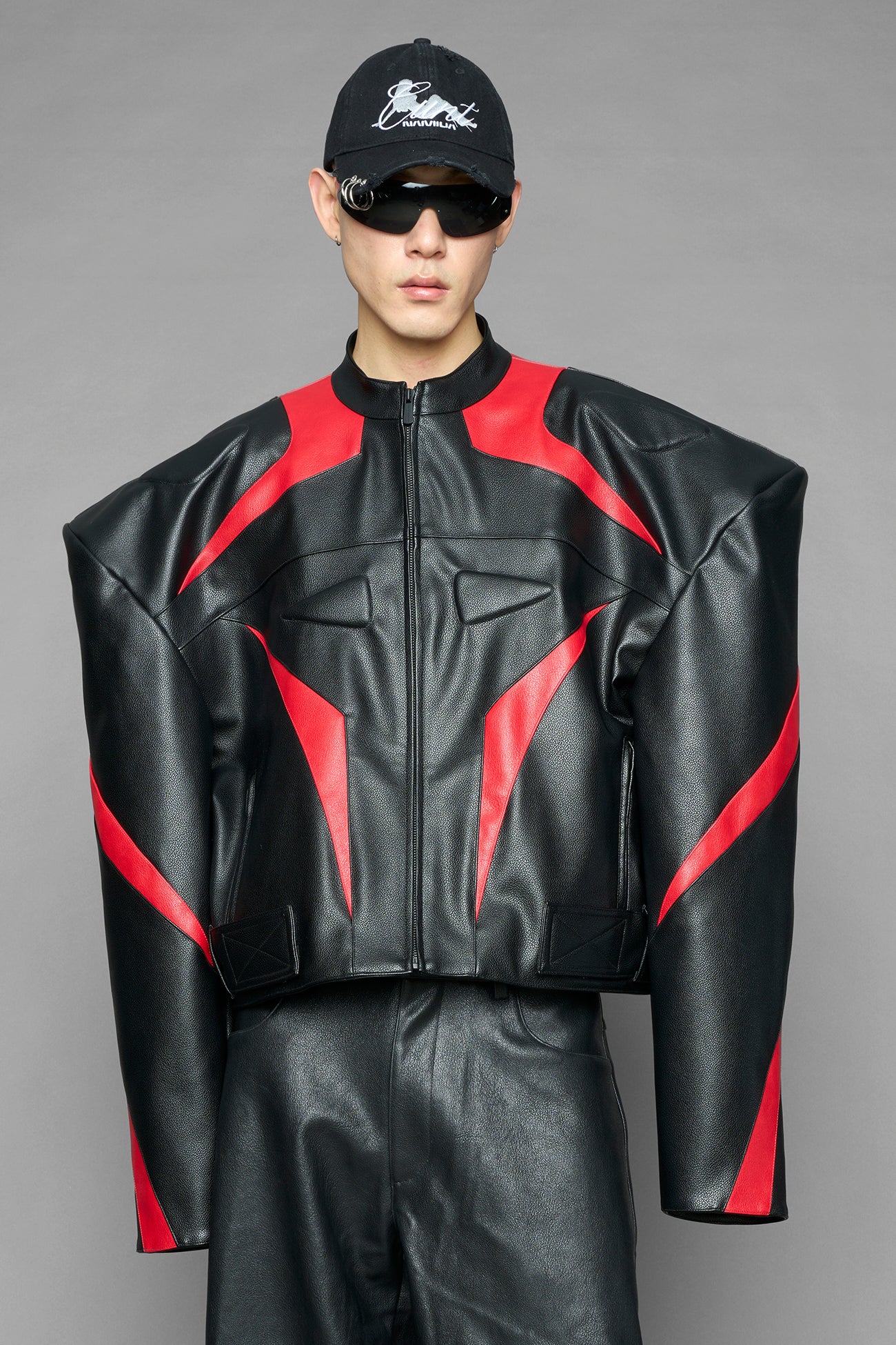 power shoulder moto jacket — view 6