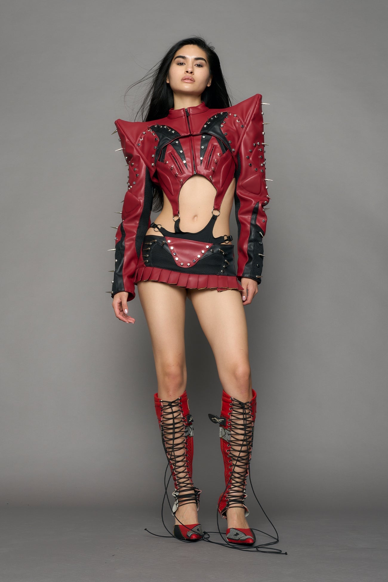 Studded Octane Moto Spike Bolero Jacket — view 1