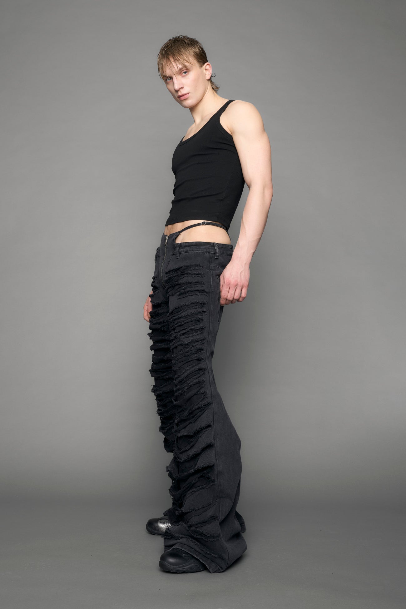 Denim Thong Pants — view 7