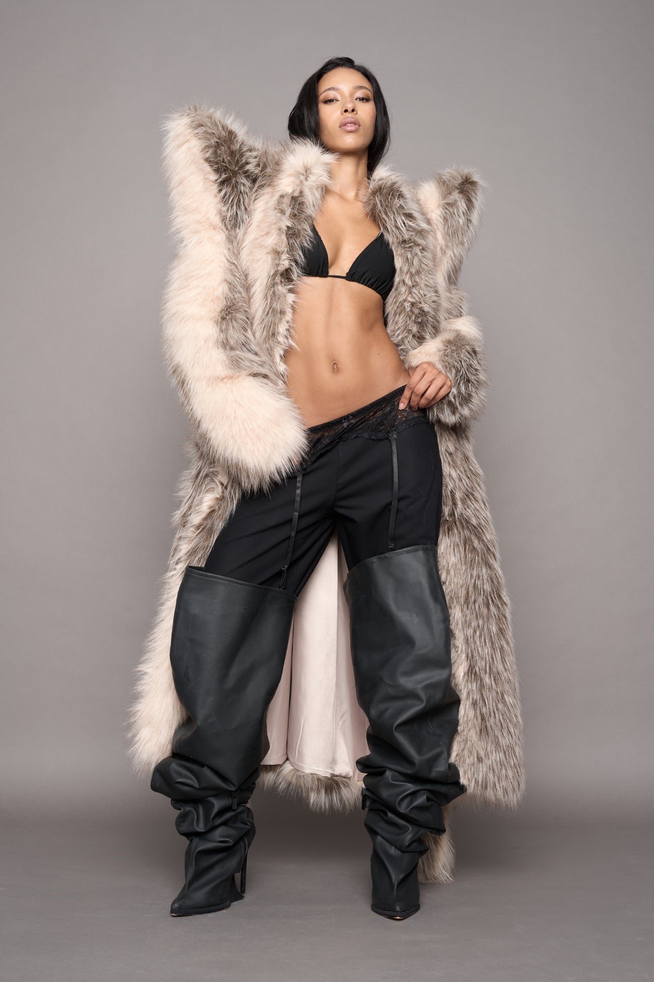 Doomsday Faux Fur Coat Dune — view 2