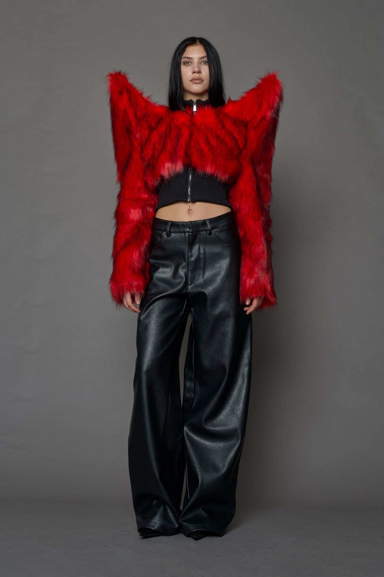 Doomsday Crop Faux Fur Jacket — view 8