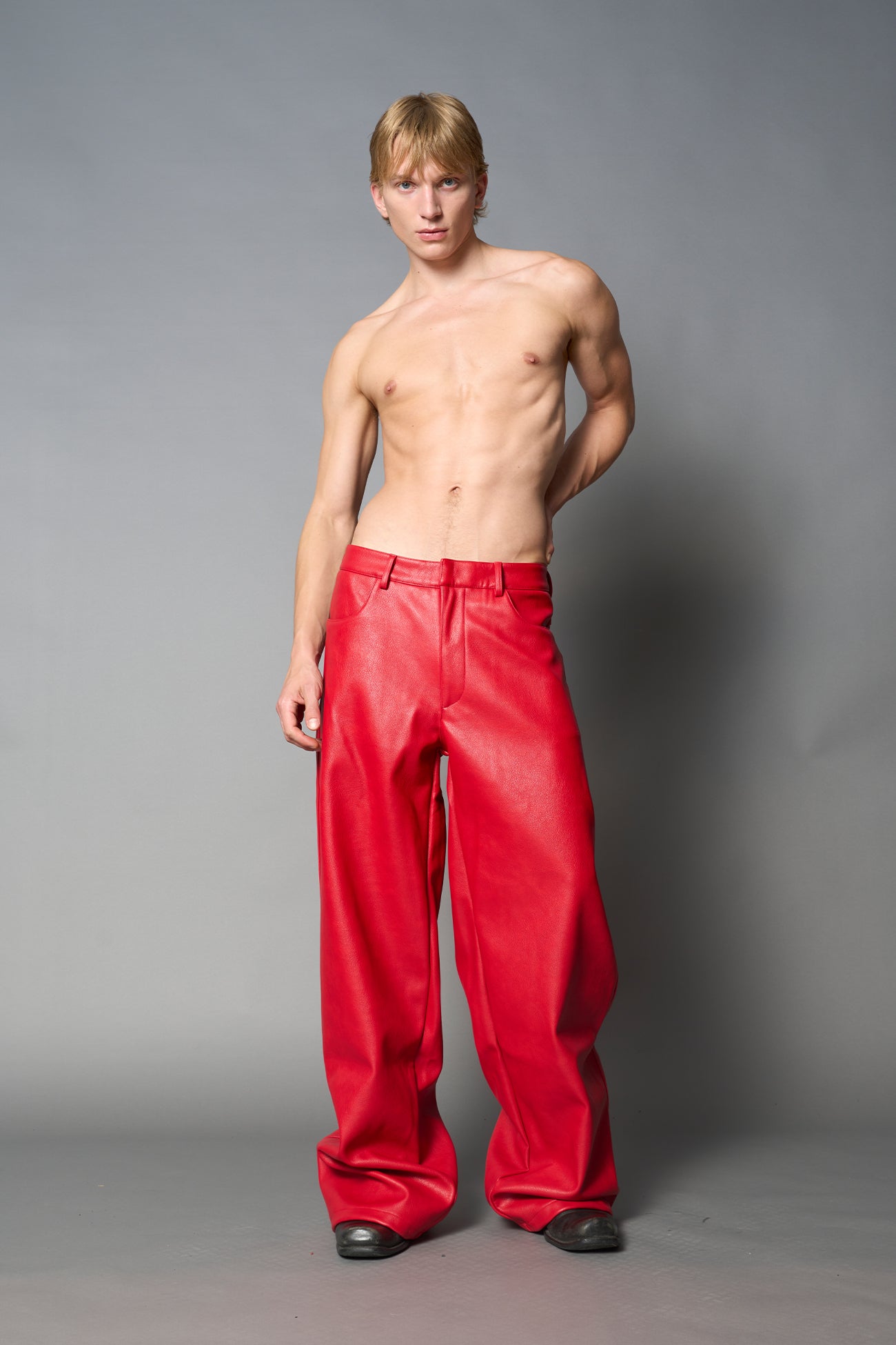 Leather Baggy Suiting Pants — view 15